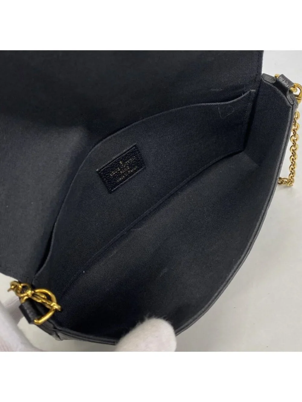 Louis Vuitton Shoulder Wallet Monogram Empreinte Pochette Felicity Noir